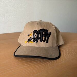 Vintage Tan Daffy Duck Embroidered Cap